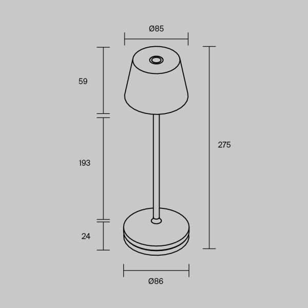 Настольная аккумуляторная лампа Maytoni Modern Nook MOD494RL-L1BK