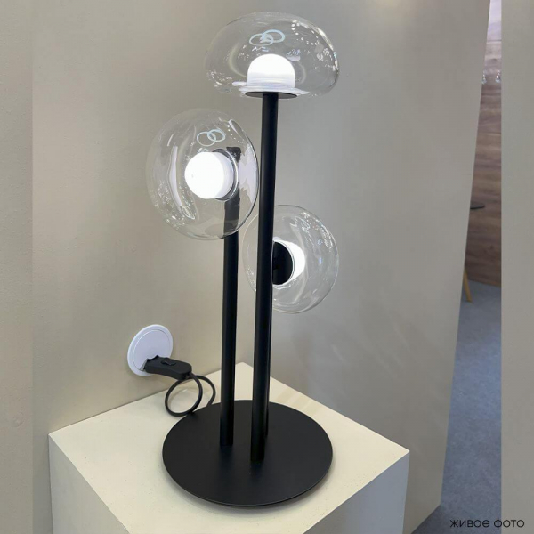 Настольная лампа Crystal Lux Bosque LG3 Black/Transparent Настольная лампа Crystal Lux Bosque LG3 Black/Transparent