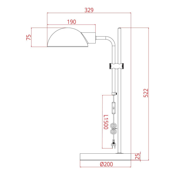 Настольная лампа Arte Lamp Zetta A7055LT-1BK Настольная лампа Arte Lamp Zetta A7055LT-1BK