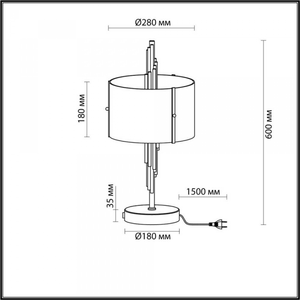 Настольная лампа Odeon Light Exclusive Margaret 4895/2T Настольная лампа Odeon Light Exclusive Margaret 4895/2T