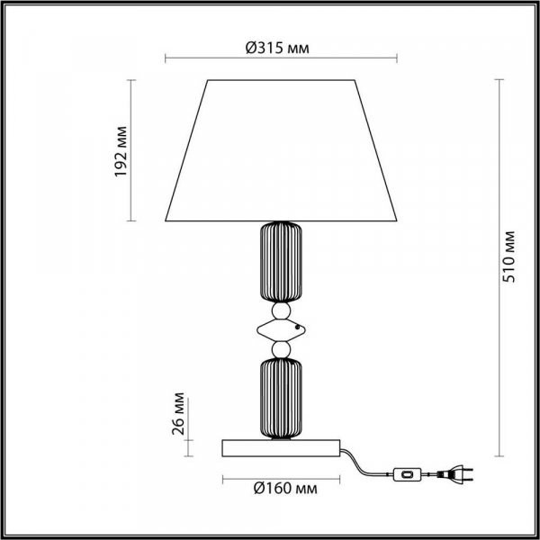 Настольная лампа Odeon Light Classic Candy 4861/1TA Настольная лампа Odeon Light Classic Candy 4861/1TA