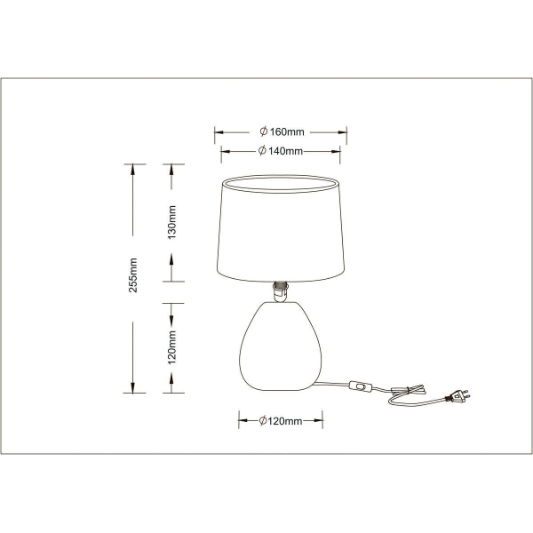 Настольная лампа Arte Lamp Wurren A5016LT-1WH Настольная лампа Arte Lamp Wurren A5016LT-1WH
