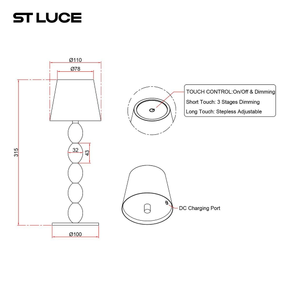 Настольная лампа ST Luce Ease SL1011.404.01 Настольная лампа ST Luce Ease SL1011.404.01