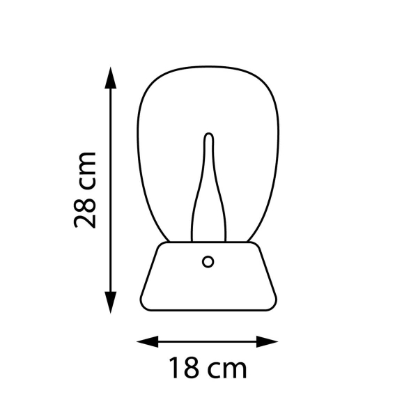 Настольная лампа диммируемая 10W 3000K прозрачный/черный Uovo III Lightstar 807907