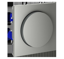 Светорегулятор встраиваемый Voltum S70 поворотно-нажимной 600 Вт, (сталь) VLS070305