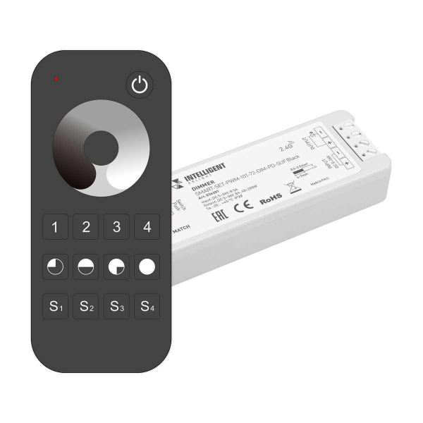 Диммер Arlight Smart-Set-PWM-101-72-Dim-PD-Suf Black 036201 Диммер Arlight Smart-Set-PWM-101-72-Dim-PD-Suf Black 036201