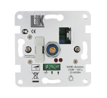 Механизм LK Studio светорегулятора со световой индикацией, поворотный, нажимной, с предохранителем, W= 600 Вт, LK60 867200-1