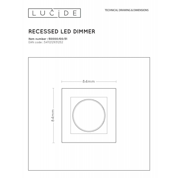 Диммер Lucide 50000/00/31 Диммер Lucide 50000/00/31