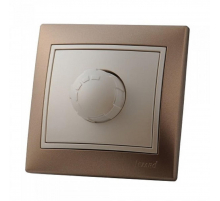 Диммер 800 Вт Lezard Mira белый жемчуг со светло-коричневой рамкой 701-3031-115