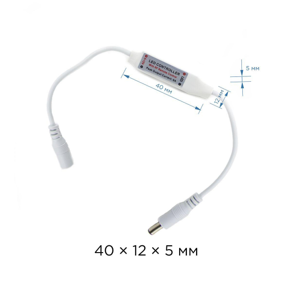 Мини-диммер для монохромной светодиодной ленты OGM с пультом 12/24V C4-10 Мини-диммер для монохромной светодиодной ленты OGM с пультом 12/24V C4-10