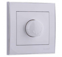 Диммер 500 Вт с фильтром и предохранителем Lezard Rain белый с бок. вставкой хром 703-0225-117