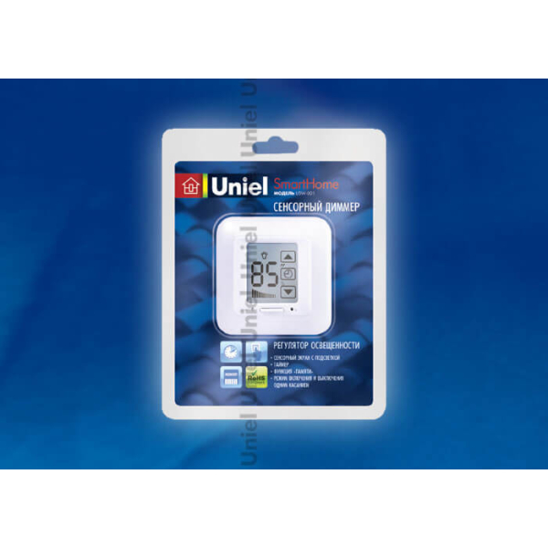 Диммер Uniel USW-001-LCD-DM-40/500W-TM-M-WH 04028