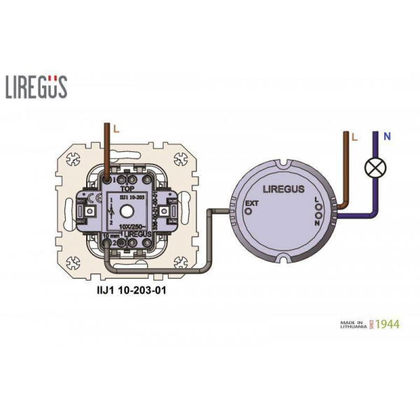 Диммер нажимной Liregus Retro коричневый омбре 29-019 Диммер нажимной Liregus Retro коричневый омбре 29-019