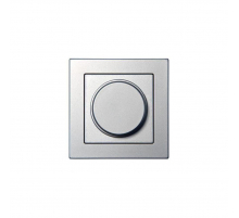 Диммер поворотно-нажимной Liregus Epsilon серебро 28-1814