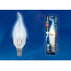 Лампа светодиодная диммируемая Uniel E14 6W 4500K матовая LED-CW37-6W/NW/E14/FR/DIM PLP01WH UL-00000727