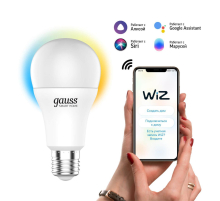 Лампа светодиодная диммируемая Gauss Smart Home E27 8,5W 2700-6500K матовая 1130112