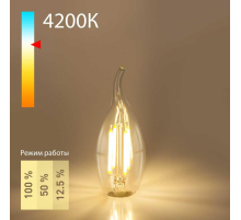 Лампа светодиодная филаментная диммируемая Elektrostandard E14 5W 4200K прозрачная a055830