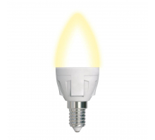 Лампа светодиодная диммируемая Uniel E14 7W 3000K матовая LED-C37 7W/3000K/E14/FR/DIM PLP01WH UL-00004296