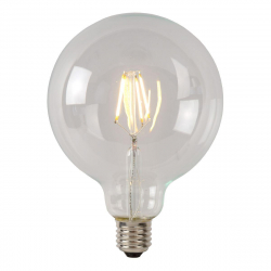 Лампа светодиодная диммируемая Lucide E27 7W 2700К прозрачная 49088/07/60