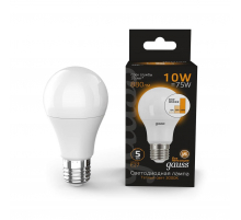 Лампа светодиодная диммируемая Gauss E27 10W 2700K матовая 102502110-S