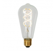 Лампа светодиодная диммируемая Lucide E27 4,9W 2700K прозрачная 49034/05/60