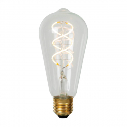 Лампа светодиодная диммируемая Lucide E27 4,9W 2700K прозрачная 49034/05/60