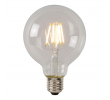 Лампа светодиодная диммируемая Lucide E27 7W 2700К прозрачная 49086/07/60