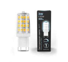 Лампа светодиодная диммируемая Gauss G9 3W 4100K прозрачная 107309203