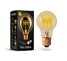 Лампа светодиодная диммируемая Voltega E27 4W 2000К прозрачная VG10-A60GE27warm4W-FB 7078