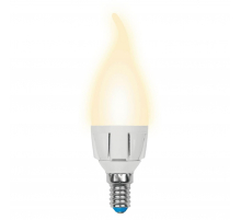 Лампа светодиодная диммируемая Uniel E14 7W 3000K матовая LED-CW37 7W/3000K/E14/FR/DIM PLP01WH UL-00004299