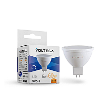 Лампа светодиодная диммируемая Voltega GU5.3 6W 2800K матовая  VG2-S1GU5.3warm6W-D 7170