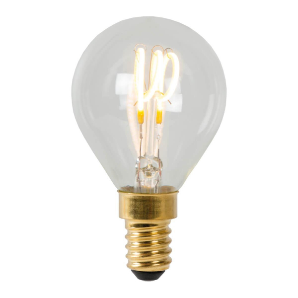 Лампа светодиодная диммируемая Lucide E14 3W 2700K прозрачная 49046/03/60 Лампа светодиодная диммируемая Lucide E14 3W 2700K прозрачная 49046/03/60
