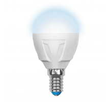Лампа светодиодная диммируемая Uniel E14 6W 4500K матовая LED-G45-6W/NW/E14/FR/DIM PLP01WH UL-00000692