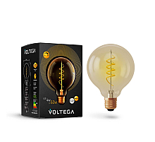Лампа светодиодная диммируемая Voltega E27 4W 2000К прозрачная VG10-G95GE27warm4W-FB 7076