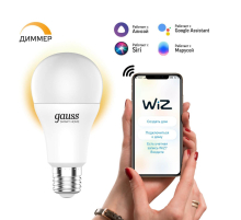 Лампа светодиодная диммируемая Gauss Smart Home E27 8,5W 2700K матовая 1050112