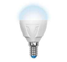 Лампа светодиодная диммируемая Uniel E14 6W 4500K матовая LED-G45-6W/NW/E14/FR/DIM PLP01WH UL-00000692