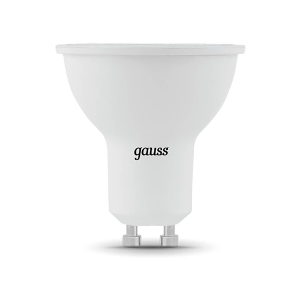 Лампа светодиодная диммируемая Gauss GU10 5W 4100K матовая 101506205-D Лампа светодиодная диммируемая Gauss GU10 5W 4100K матовая 101506205-D