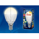 Лампа светодиодная диммируемая Uniel E14 6W 3000K матовая LED-G45-6W/WW/E14/FR/DIM PLP01WH UL-00000694