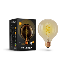 Лампа светодиодная диммируемая Voltega E27 4W 2000К прозрачная VG10-G95GE27warm4W-FB 7076