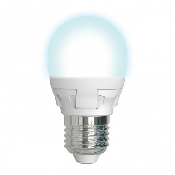 Лампа светодиодная диммируемая Uniel E27 7W 4000K матовая LED-G45 7W/4000K/E27/FR/DIM PLP01WH UL-00004301 Лампа светодиодная диммируемая Uniel E27 7W 4000K матовая LED-G45 7W/4000K/E27/FR/DIM PLP01WH UL-00004301