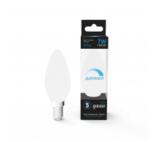 Лампа светодиодная диммируемая Gauss E14 7W 6500K матовая 103101307-D