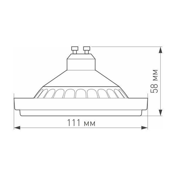 Лампа светодиодная диммируемая Arlight GU10 15W 3000K матовая AR111-Unit-GU10-15W-Dim Warm3000 026890 Лампа светодиодная диммируемая Arlight GU10 15W 3000K матовая AR111-Unit-GU10-15W-Dim Warm3000 026890