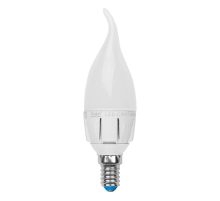 Лампа светодиодная диммируемая Uniel E14 6W 4500K матовая LED-CW37-6W/NW/E14/FR/DIM PLP01WH UL-00000727