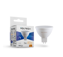 Лампа светодиодная диммируемая Voltega GU5.3 6W 2800K матовая  VG2-S1GU5.3warm6W-D 7170
