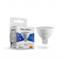 Лампа светодиодная диммируемая Voltega GU5.3 6W 2800K матовая  VG2-S1GU5.3warm6W-D 7170