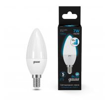 Лампа светодиодная диммируемая Gauss E14 7W 6500K матовая 103101307-S