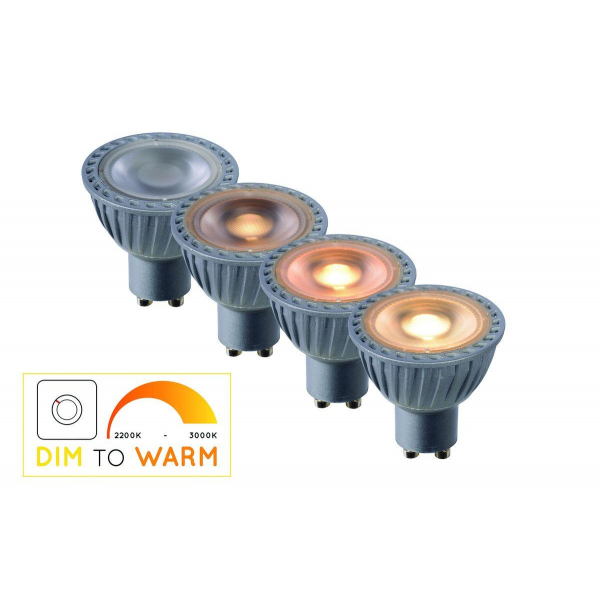 Лампа светодиодная диммируемая Lucide GU10 5W 2200-3000K серая 49009/05/36 Лампа светодиодная диммируемая Lucide GU10 5W 2200-3000K серая 49009/05/36