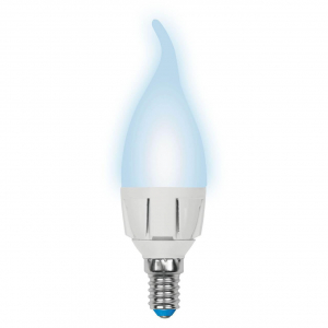 Лампа светодиодная диммируемая Uniel E14 7W 4000K матовая LED-CW37 7W/4000K/E14/FR/DIM PLP01WH UL-00004298