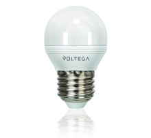 Лампа светодиодная диммируемая Voltega E27 6W 4000К матовая VG2-G2E27cold6W-D 5496