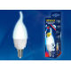 Лампа светодиодная диммируемая Uniel E14 7W 4000K матовая LED-CW37 7W/4000K/E14/FR/DIM PLP01WH UL-00004298